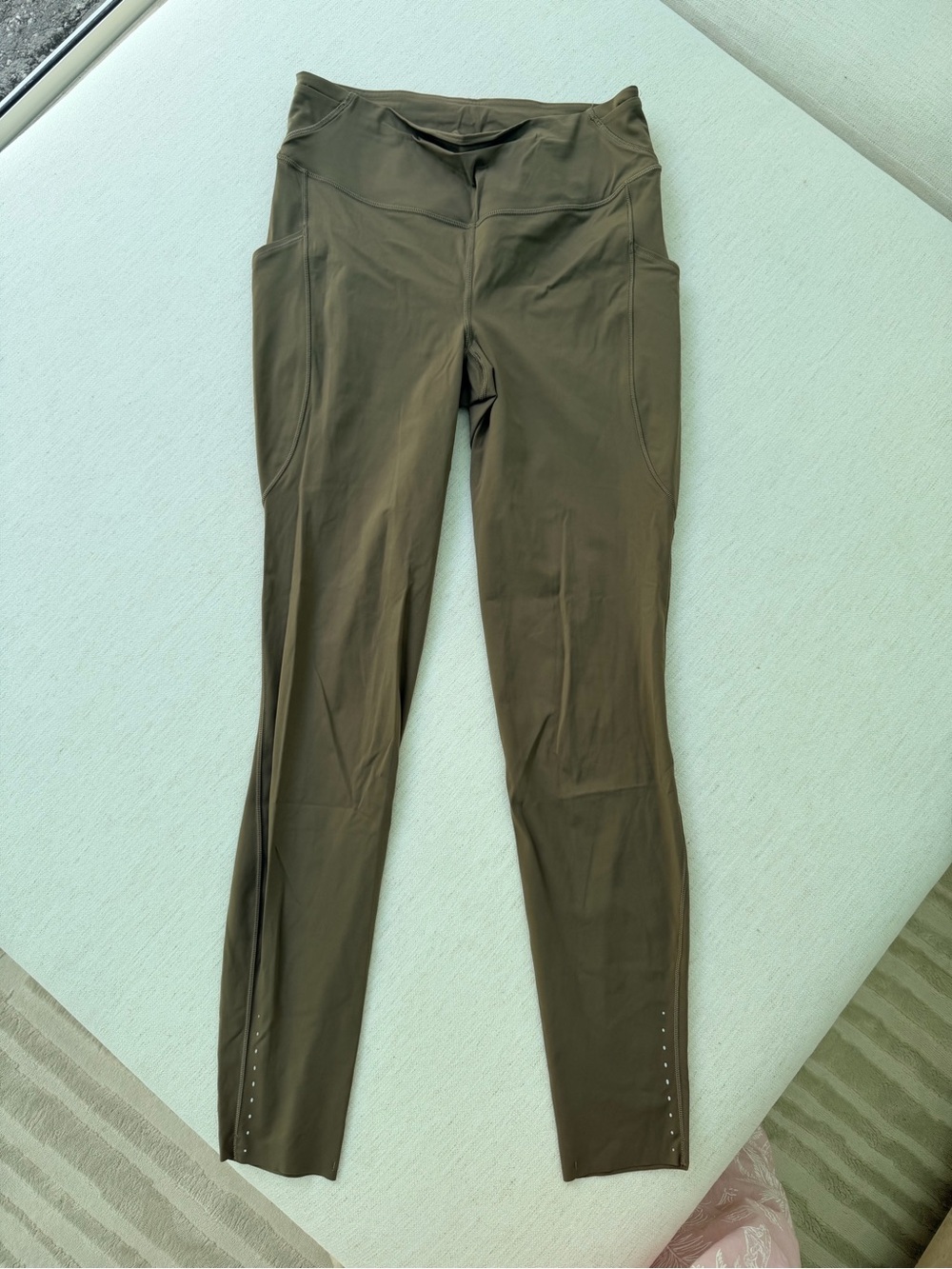 lululemon athletica Olive Green High-Rise Leggings with Side Pockets